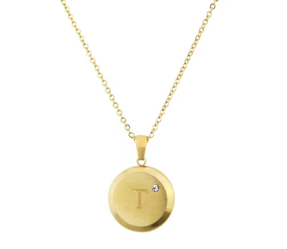 Talina Circle Initial Necklace - Alais Branche