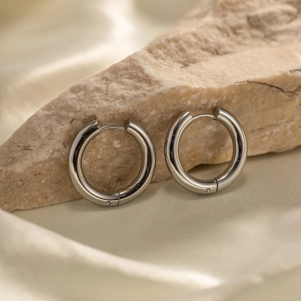 Skylier Huggie  Hoop Earrings - Alais Branche