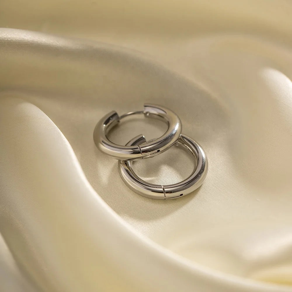 Skylier Huggie  Hoop Earrings - Alais Branche
