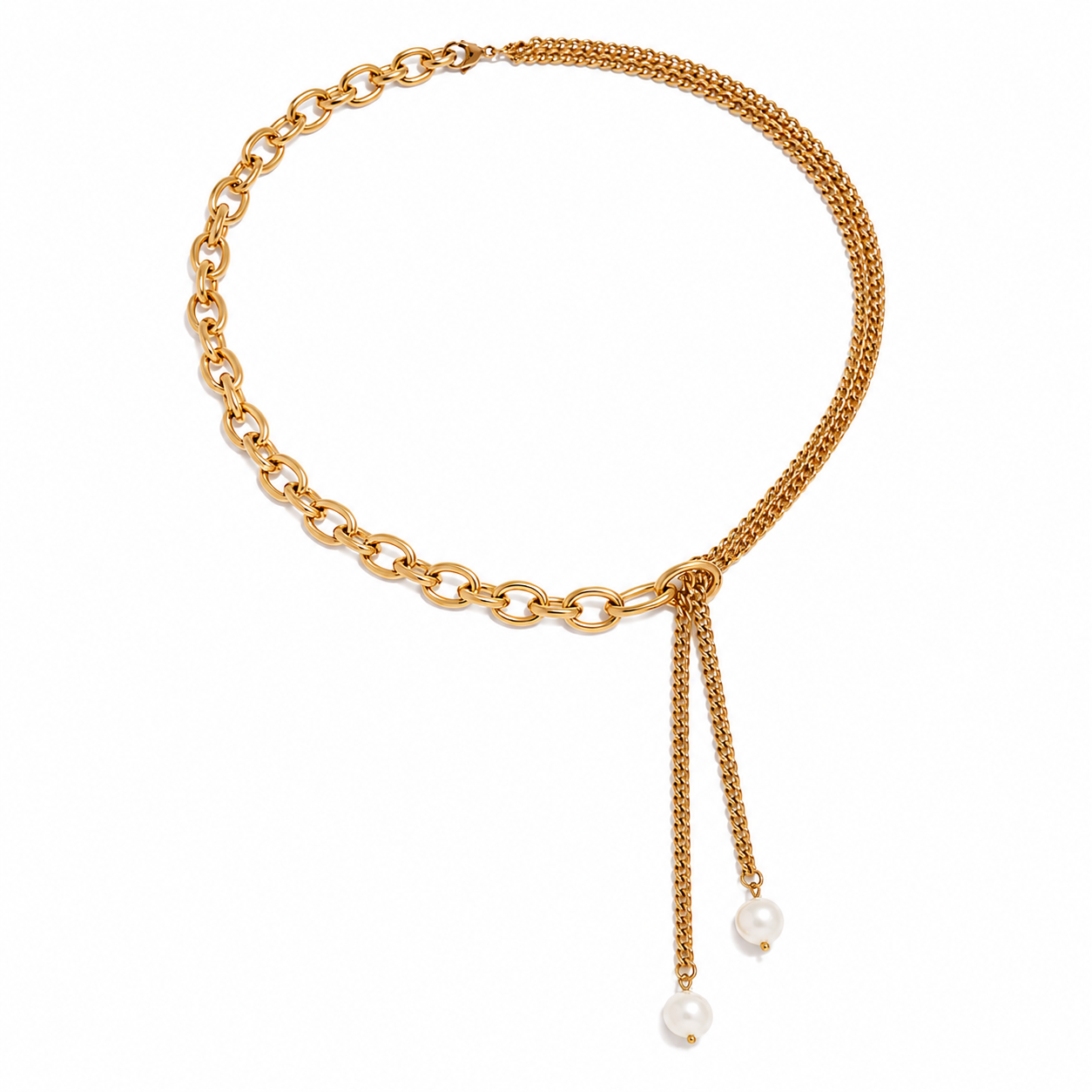 Bailey Pearl Lariat Necklace - Alais Branche