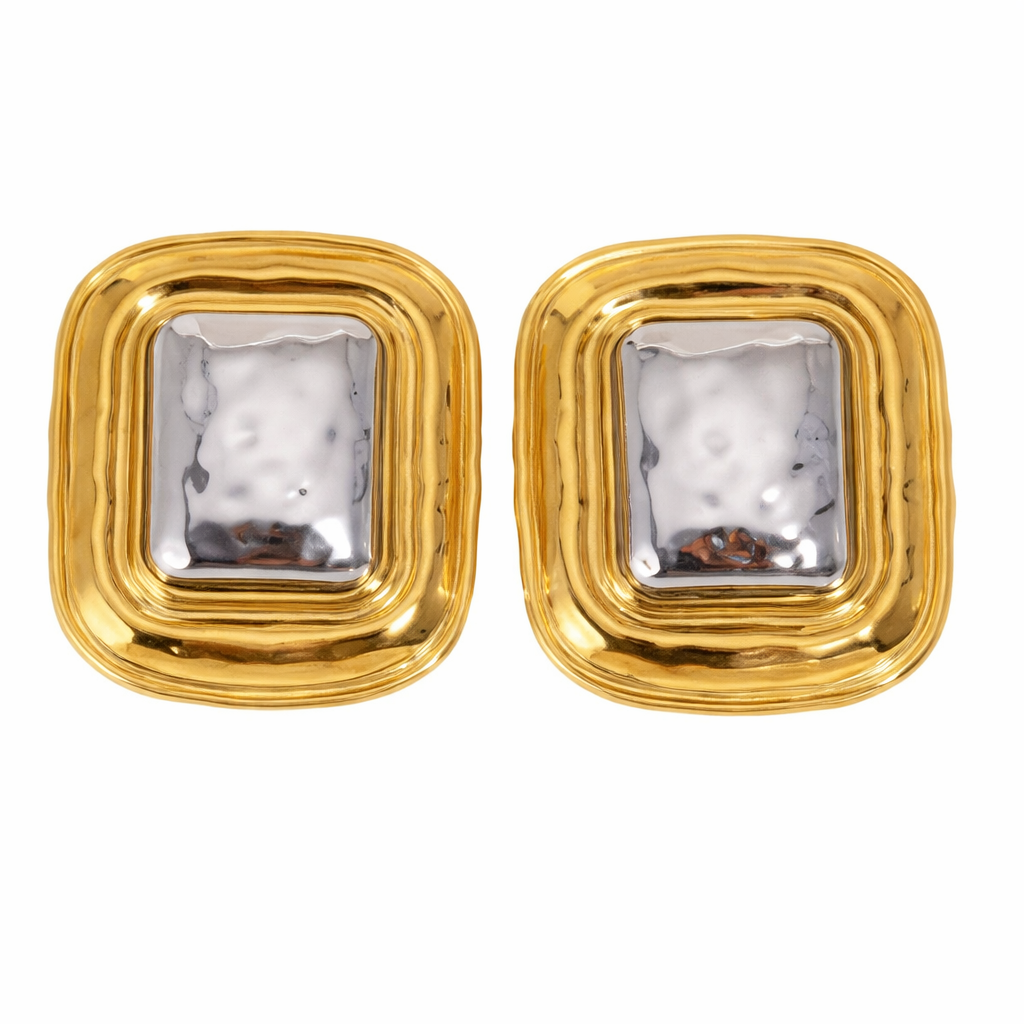 Blair Gold Square Earrings - Alais Branche