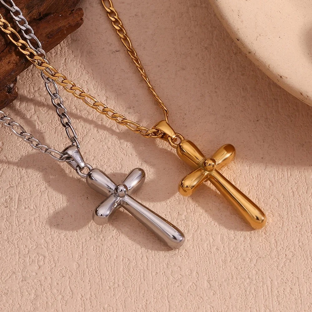 Delaney Cross "Silver" Necklace - Alais Branche