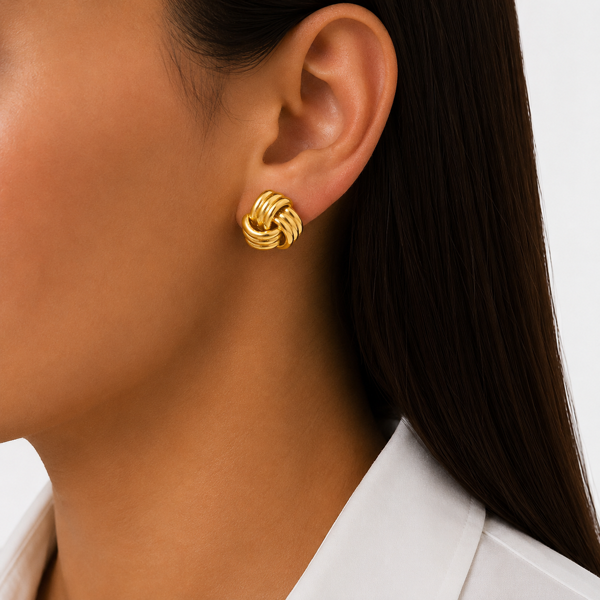 Julia Knot Stud Earrings - Alais Branche
