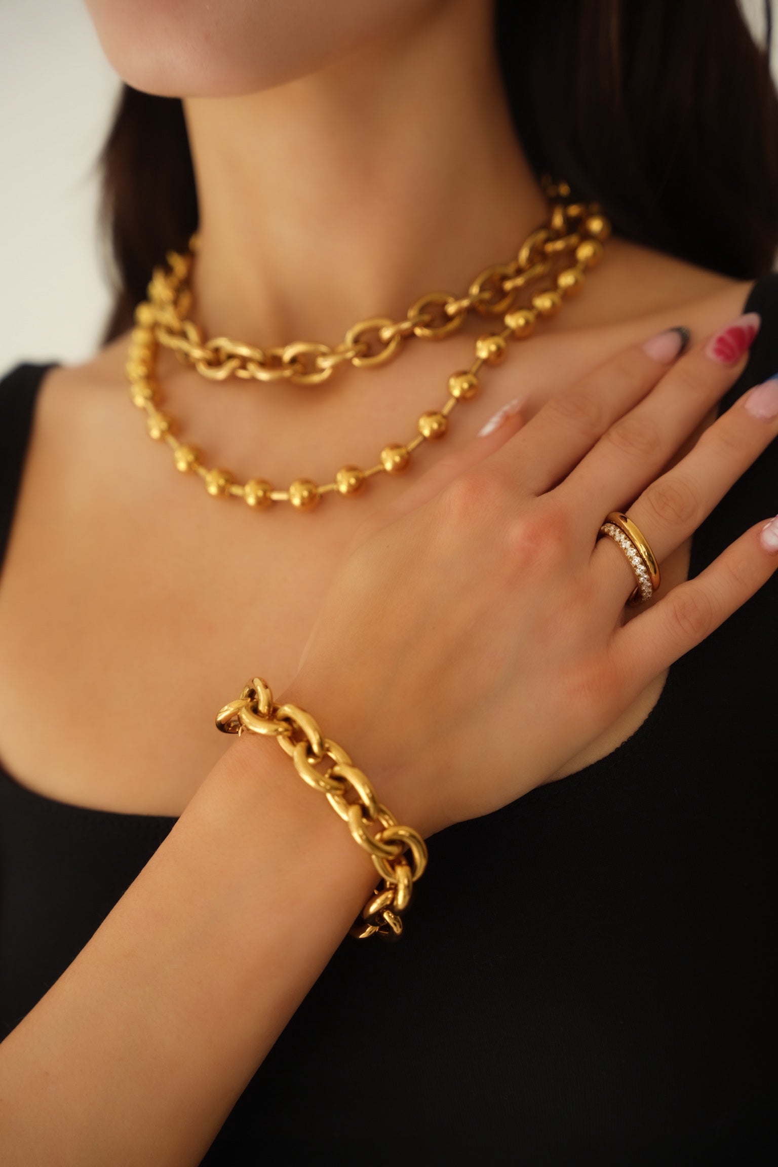 Adelise Chunky Link Necklace - Alais Branche