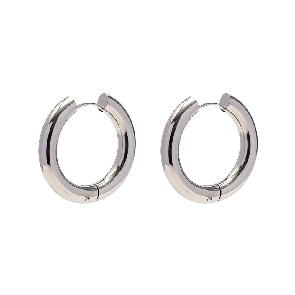 Skylier Huggie  Hoop Earrings - Alais Branche