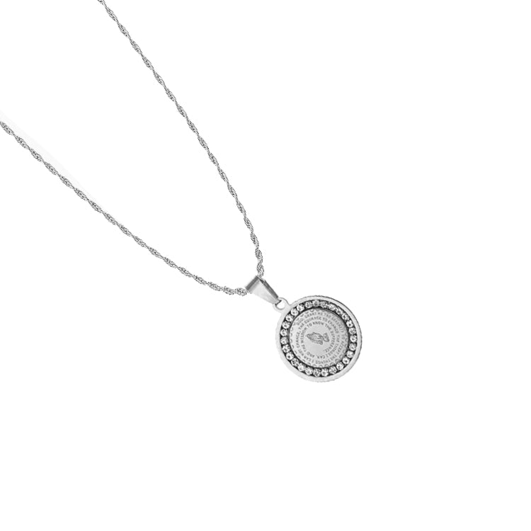 Faith Warrior Pave’ “Silver”Necklace - Alais Branche