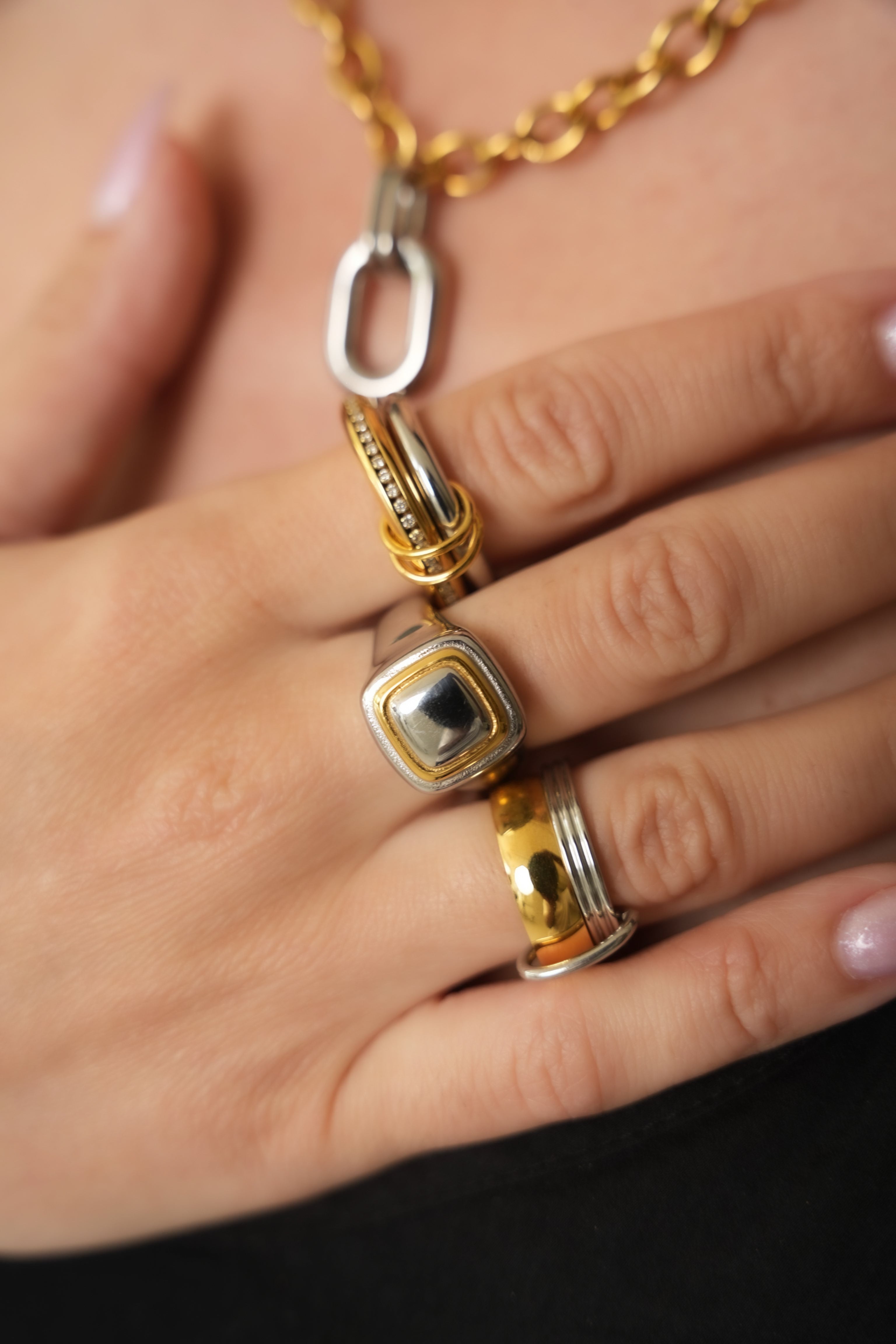 Sage Double Link Ring - Alais Branche