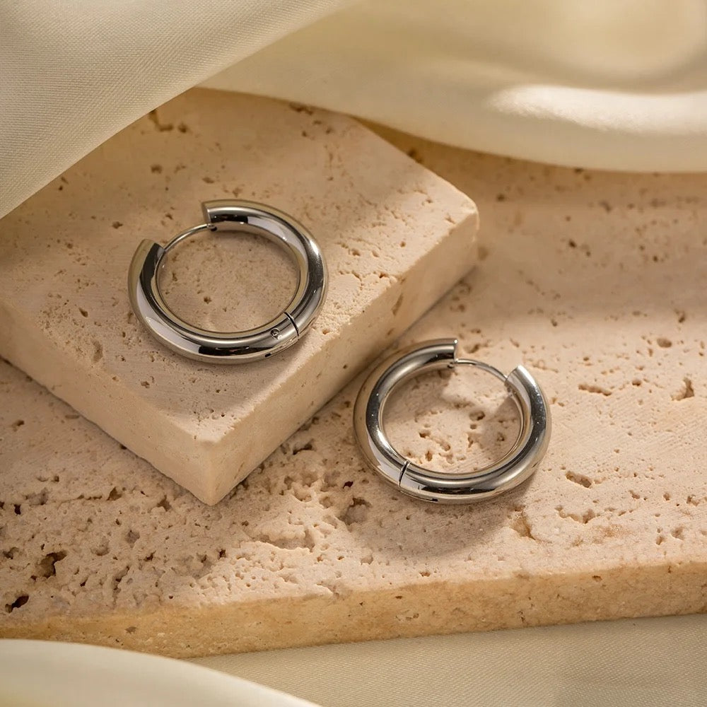 Skylier Huggie  Hoop Earrings - Alais Branche