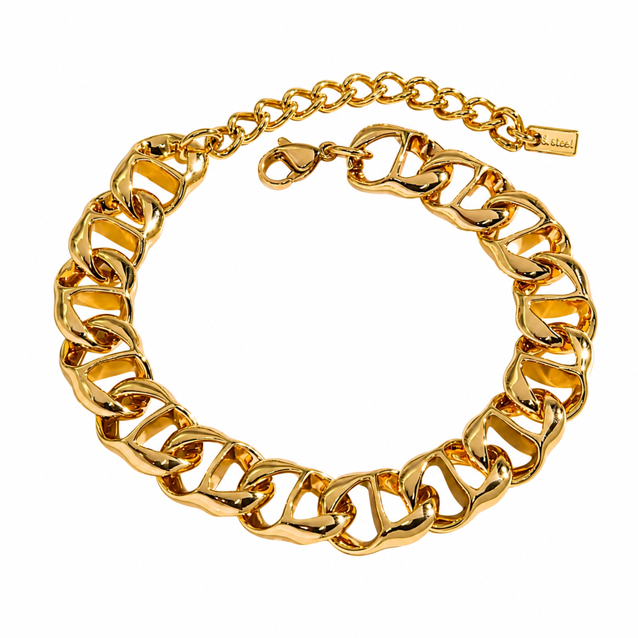 Jory Thick Flat Links Bracelet - Alais Branche