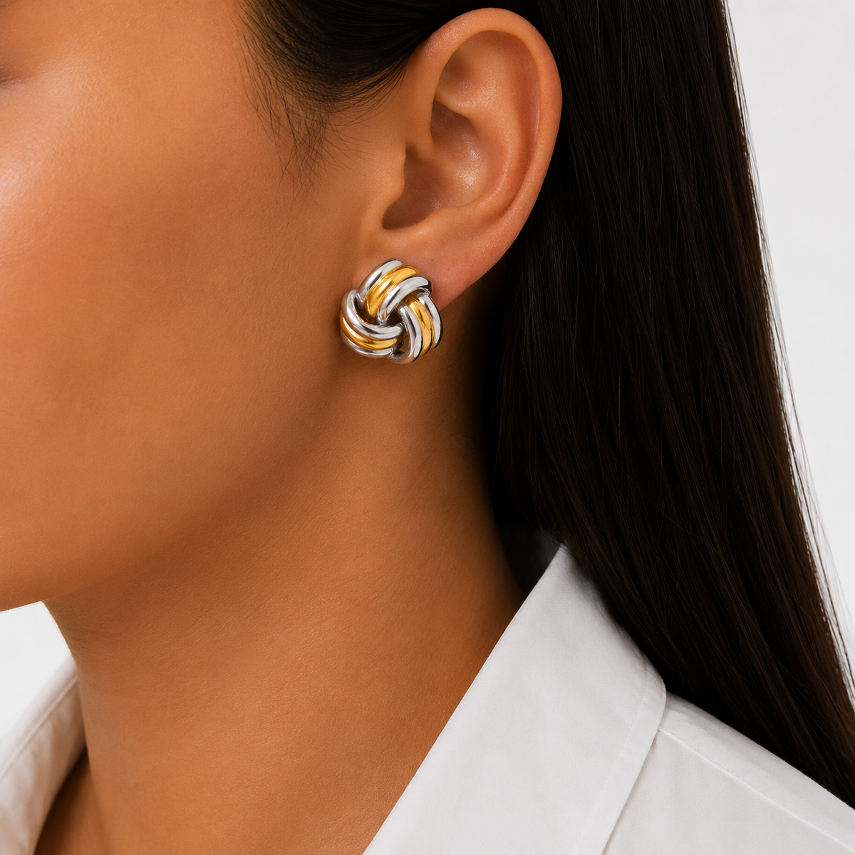 Julia Knot Stud Earrings - Alais Branche