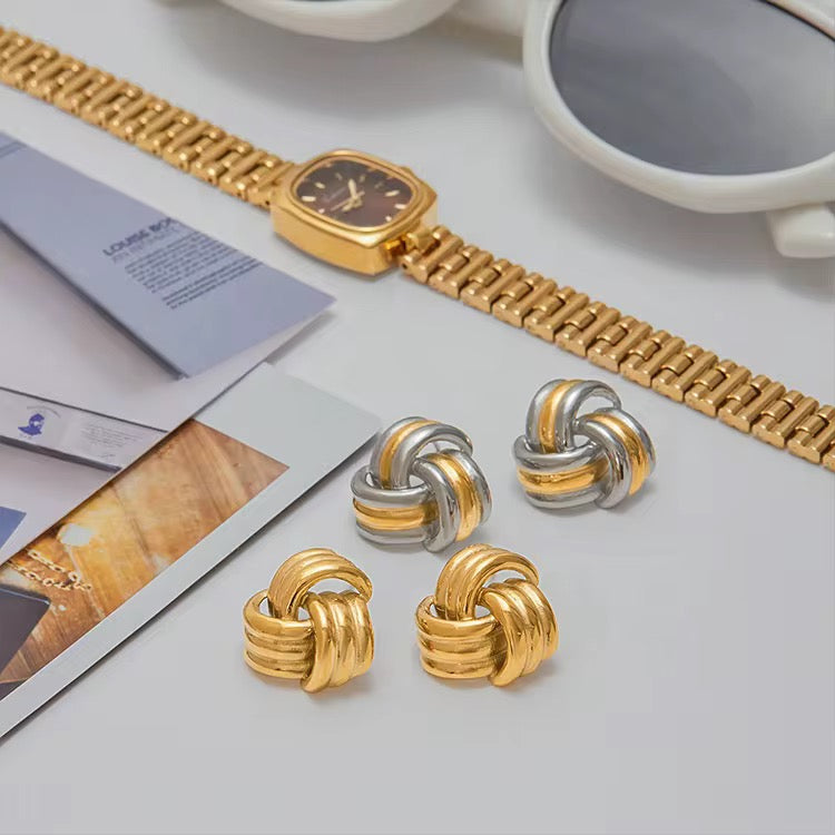 Cleo "Gold" Knot Earrings - Alais Branche