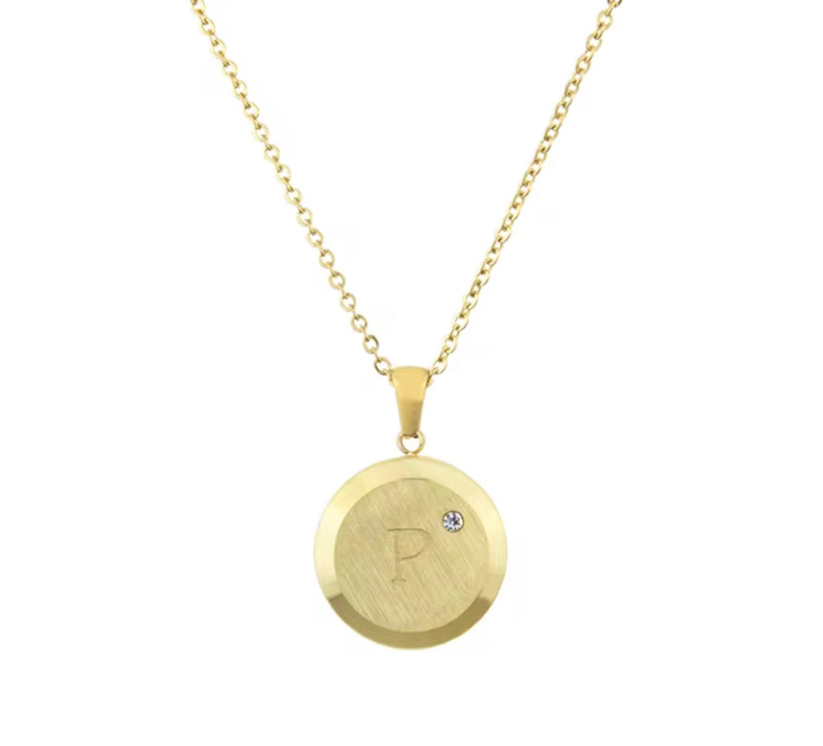 Talina Circle Initial Necklace - Alais Branche