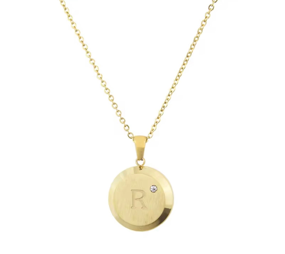 Talina Circle Initial Necklace - Alais Branche
