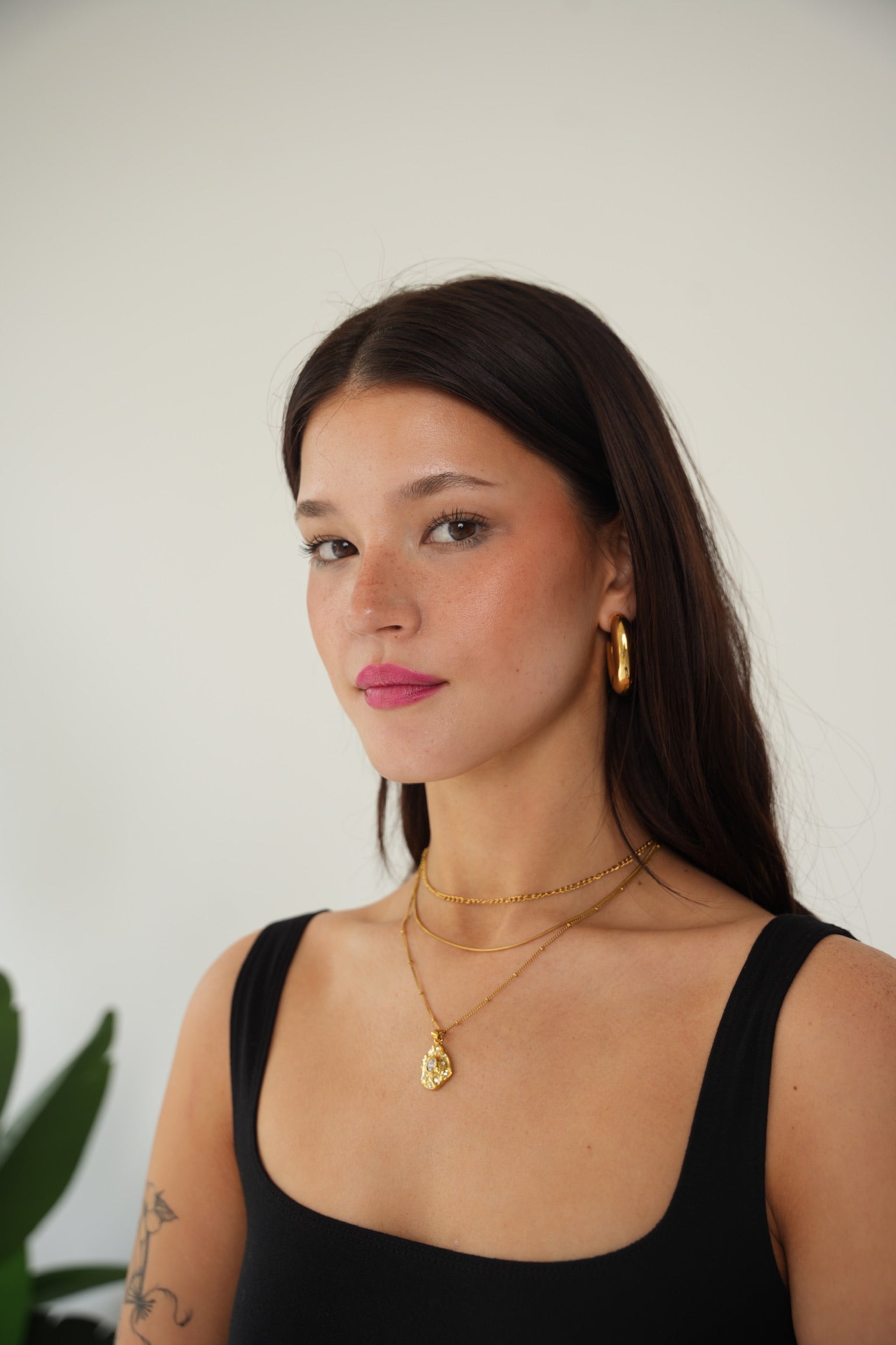 Nugget Pave Pendant Necklace - Alais Branche