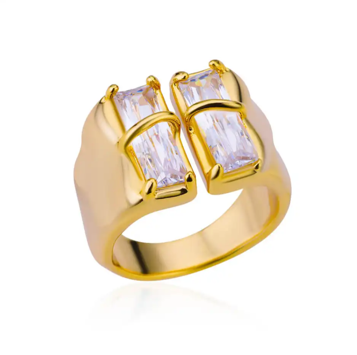 Lisa Square Zircon Ring - Alais Branche