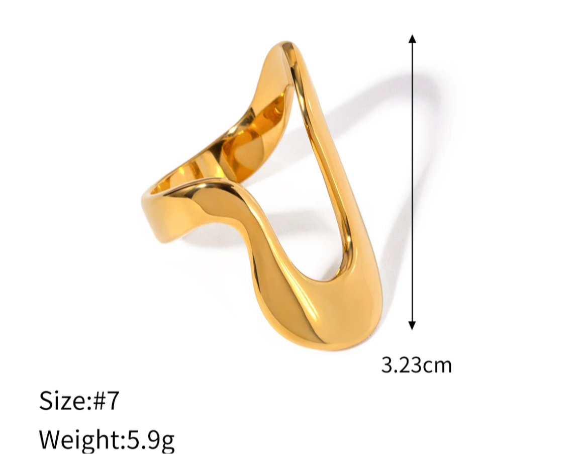 Adele Open Oval Ring - Alais Branche