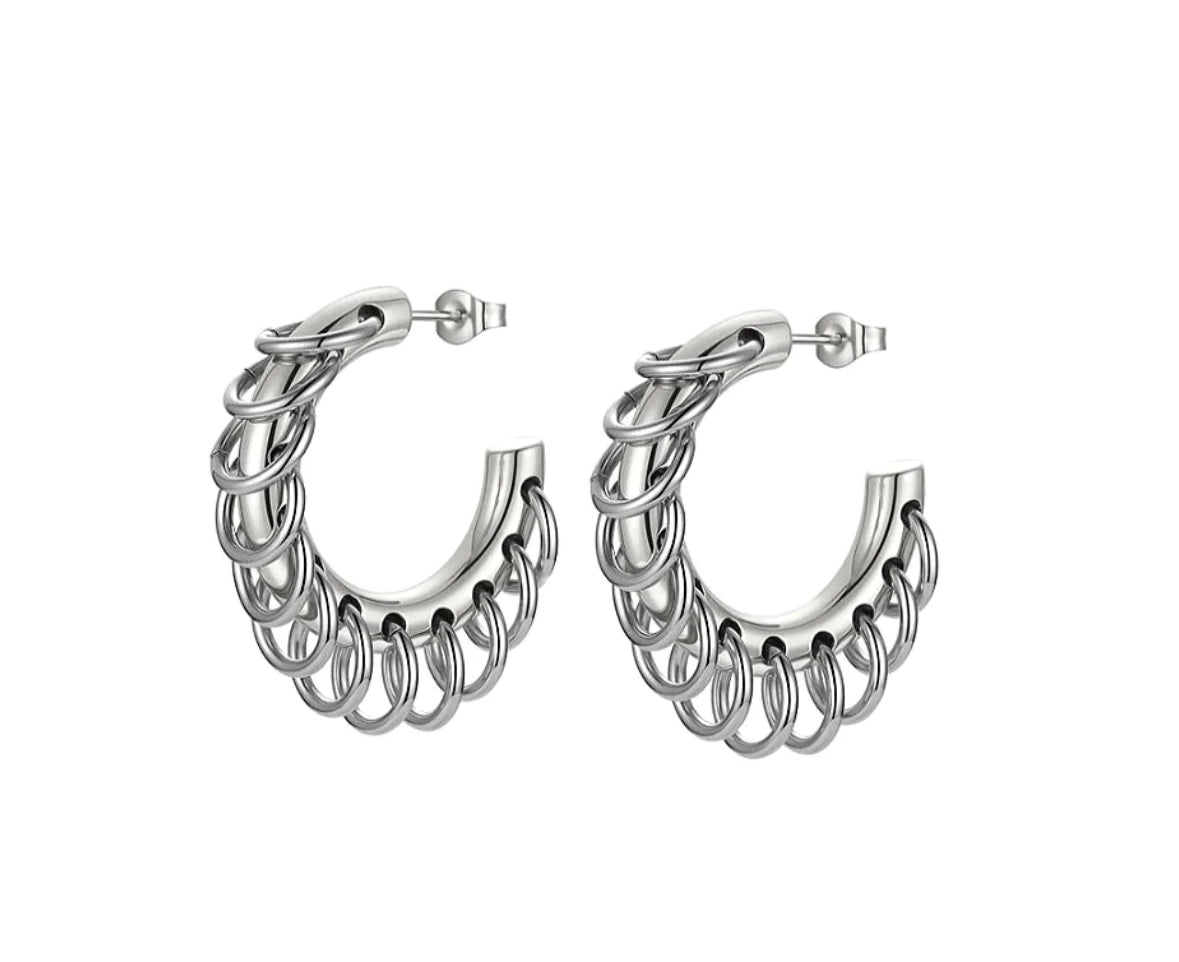 Evie “Silver” Fringe Earrings - Alais Branche