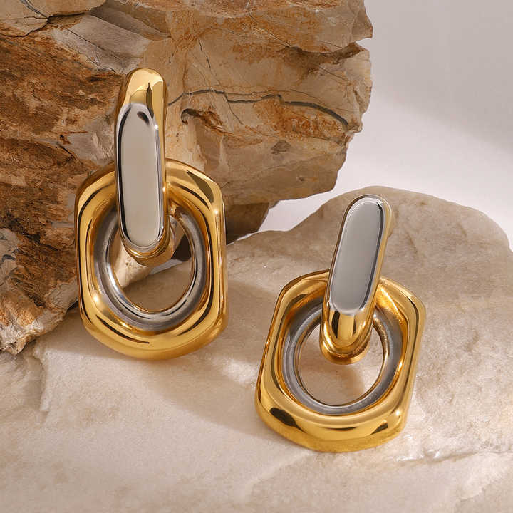 Mila Drop Square Earrings - Alais Branche
