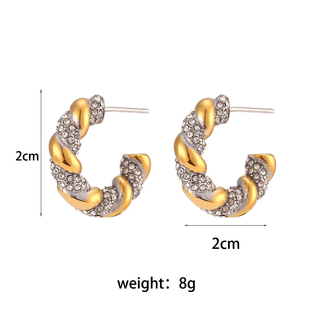 Evelyn Twisted Zircon  Earring - Alais Branche