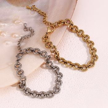 Dreamshow Waterproof Beaded Chain Necklace Gold Plated Choker Tarnish Free Stainless Steel Necklace - Alais Branche