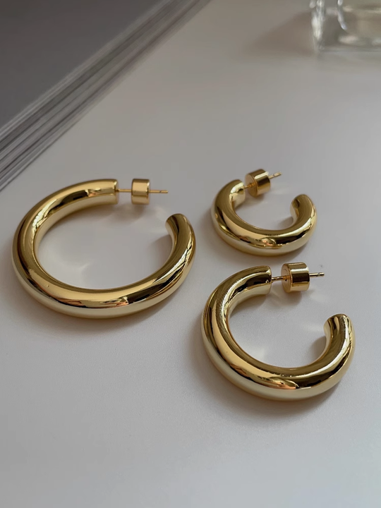 Brielle Chunky 40mm Hoop Earrings