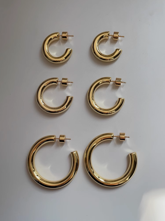 Brielle Chunky 40mm Hoop Earrings