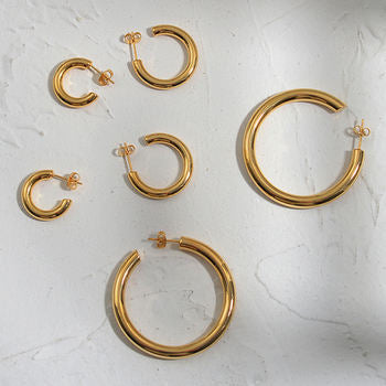Brielle Chunky 40mm Hoop Earrings