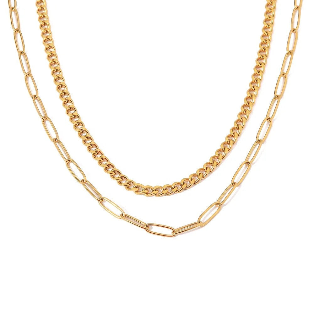 Marie Double Chain Necklace - Alais Branche