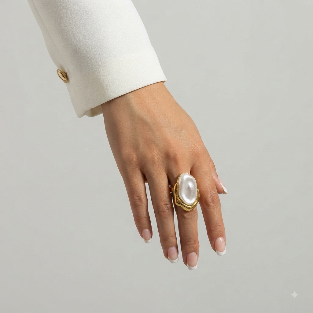 Brooke Baroque Pearl Ring - Alais Branche