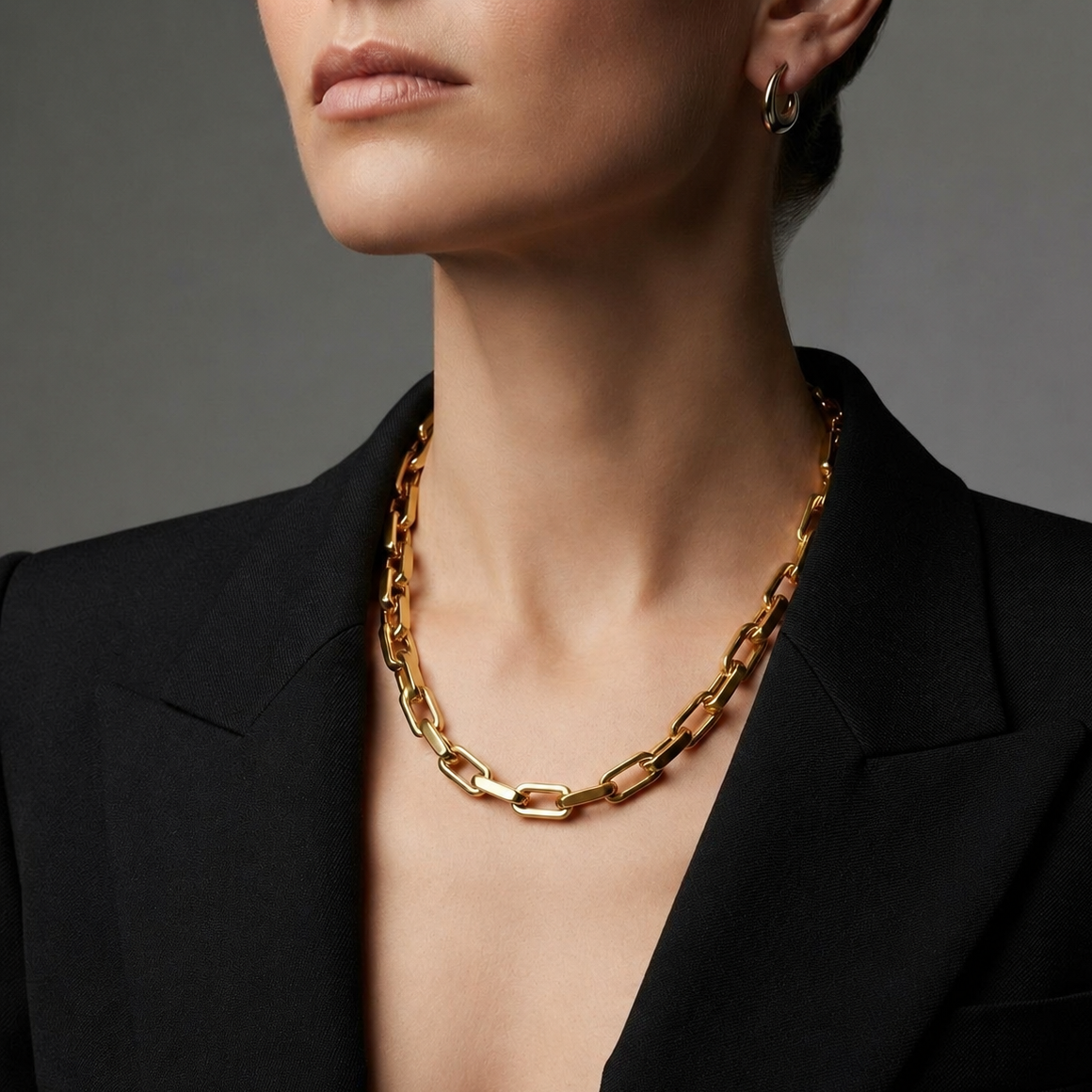 Emily Thick Links Chain Necklace - Alais Branche