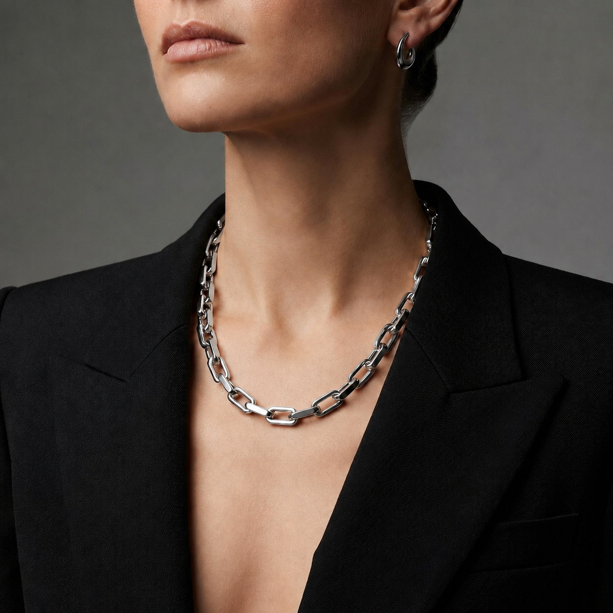 Emily Thick Links Chain Necklace - Alais Branche