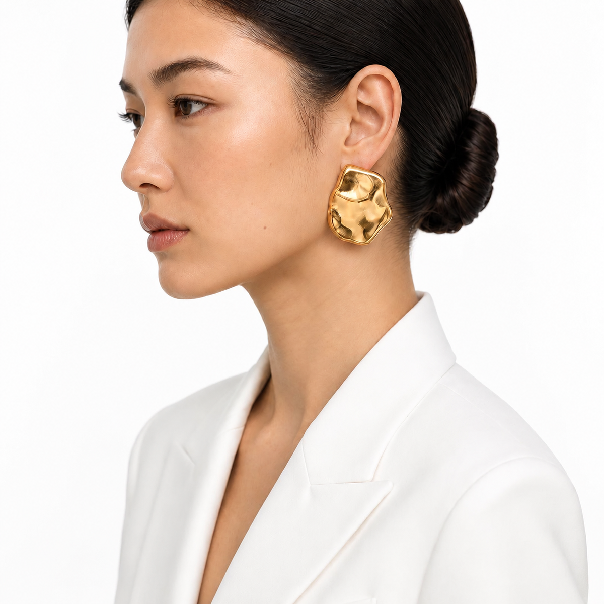 Hallie Wavy Statement Earrings