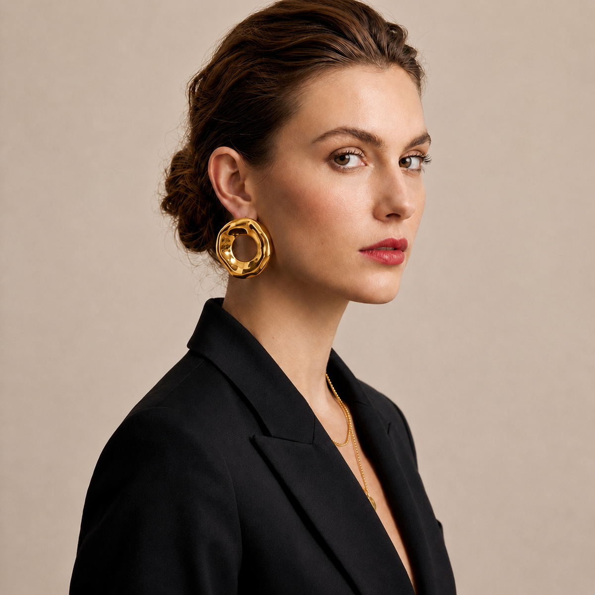 Lenox Wavy Open Circle Earrings