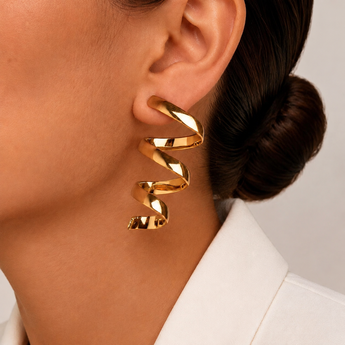 Jade Spiral Earrings