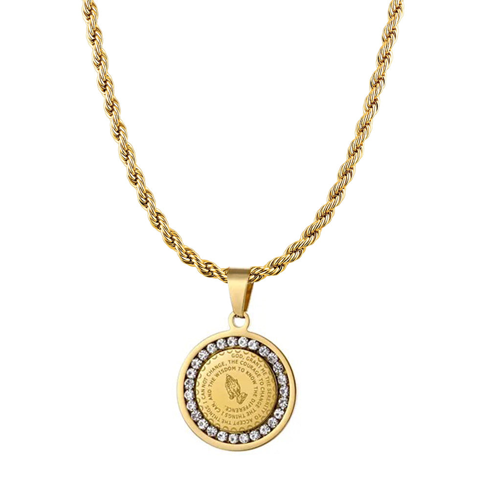 Faith Warrior Pave’ Necklace - Alais Branche