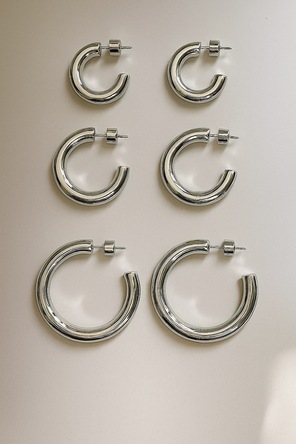 Brielle Chunky Silver 30mm Hoop Earrings - Alais Branche