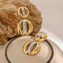 Raya Drop Mixed Metal Earings - Alais Branche