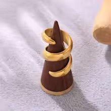 Unique Fashion Spiral Ring For Women Men 18K Gold Plated Waterproof Spring Shaped Women's Men's Couples Stainless Steel Rings - Alais Branche