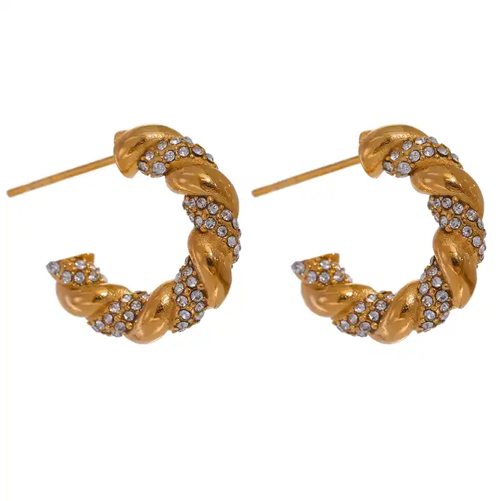 Hannah Twisted  Zirconia Earrings - Alais Branche