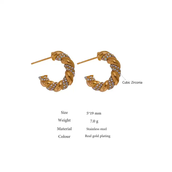 Hannah Twisted  Zirconia Earrings - Alais Branche