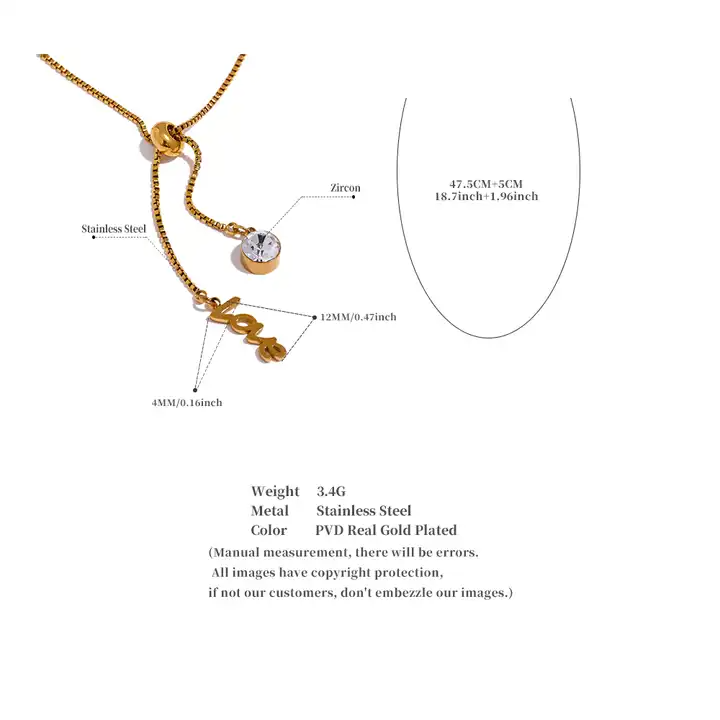 Naomi Drop Love Necklace - Alais Branche