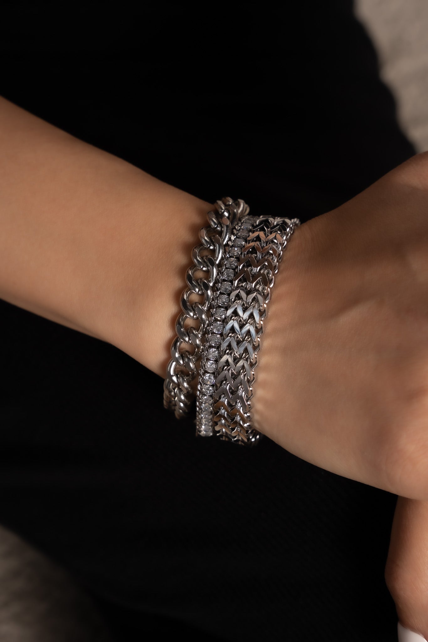 Chloe' “Silver” Chain Bracelet - Alais Branche